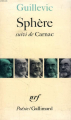 Couverture Sphère, suivi de Carnac Editions Gallimard  (Poésie) 1977