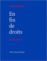 Couverture En fin de droits Editions Bruno Doucey 2014