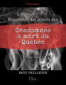Couverture Répertoire des procès des condamnés à mort du Québec : 1867-1930 Editions de L'Apothéose 2019