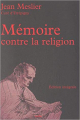 Couverture Mémoire contre la religion Editions Coda 2007