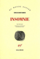 Couverture Insomnie Editions Gallimard  (Du monde entier) 1998