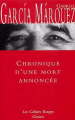 Couverture Chronique d'une mort annoncée Editions Grasset (Les Cahiers Rouges) 1981