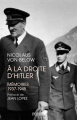 Couverture À la droite d'Hitler : Mémoires 1937-1945 Editions Perrin 2019