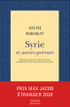 Couverture Syrie et autres poèmes Editions Actes Sud (Sindbad) 2017