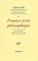Couverture Oeuvres complètes, tome 1 : Premiers écrits philosophiques Editions Gallimard  (Hors série Connaissance) 1988