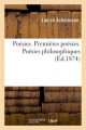 Couverture Poésies, Premières poésies, Poésies philosophiques Editions Hachette / BnF 1874