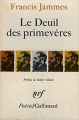 Couverture Le Deuil des primevères Editions Gallimard  (Poésie) 1967
