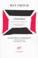 Couverture Andorra Editions Gallimard  (Le Manteau d'Arlequin – Théâtre français et du monde entier) 1965