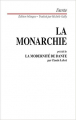 Couverture La monarchie Editions Belin 2000
