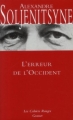 Couverture L'erreur de l'Occident Editions Grasset (Les Cahiers Rouges) 2006
