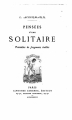 Couverture Pensées d'une solitaire précédées de fragments inédits Editions Alphonse Lemerre 1903
