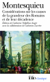 Couverture Considérations sur les causes de la grandeur des Romains et de leur décadence Editions Folio  (Classique) 2008