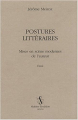 Couverture Postures littéraires Editions Slatkine 2007