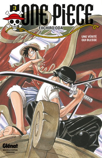Couverture One Piece, tome 003 : Piété filiale / One Piece, tome 03 : Une vérité qui blesse
