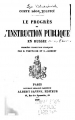 Couverture Le progrès et l'instruction publique en Russie Editions Albert Savine 1890