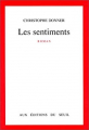 Couverture Les sentiments Editions Seuil 1990