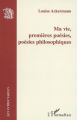Couverture Poésies, Premières poésies, Poésies philosophiques Editions L'Harmattan 2005
