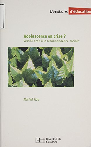 Couverture Adolescence en crise