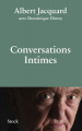 Couverture Conversations intimes Editions Stock (Essais et Documents) 2014