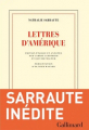 Couverture Lettres d'Amérique Editions Gallimard  (Blanche) 2017