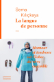 Couverture La langue de personne Editions Emmanuelle Collas 2018