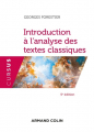 Couverture Introduction à l'analyse des textes classiques Editions Armand Colin (Cursus - Lettres) 2017