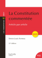 Couverture La Constitution commentée Editions Hachette (Supérieur) 2019