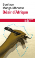 Couverture Désir d'Afrique Editions Folio  (Essais) 2020