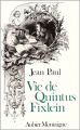 Couverture Vie de Quintus Fixlein Editions Aubier Montaigne 1993