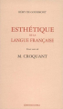 Couverture Esthétique de la langue française Editions Ivréa (Champ Libre) 1995
