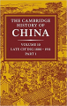Couverture The Cambridge History of China, book 10, part 1 Editions Cambridge university press 1978