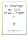 Couverture Le mariage du ciel et de l'enfer Editions José Corti (Romantique) 1989