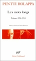Couverture Les mots longs Editions Gallimard  (Poésie) 1997