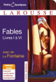 Couverture Fables (La Fontaine, multiple) : Livres I à VI Editions Larousse (Petits classiques) 2008