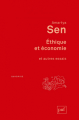 Couverture Éthique et économie et autres essais Editions Presses universitaires de France (PUF) (Quadrige) 2012