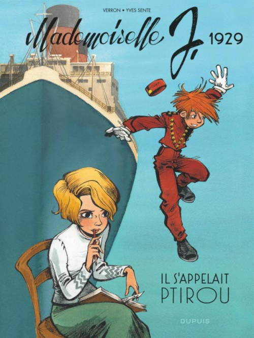 Couverture Une aventure de Spirou et Fantasio par..., tome 12 / Mademoiselle J, tome 1 : Il s'appelait Ptirou