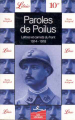Couverture Paroles de Poilus Editions Librio 2001