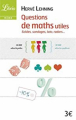 Couverture Questions de maths utiles : Soldes, sondages, loto, radars... Editions Librio (Mémo) 2013