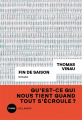 Couverture Fin de saison Editions Gallimard  (Sygne) 2020
