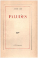 Couverture Paludes Editions Gallimard  (Blanche) 1926