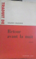 Couverture Retour avant la nuit Editions Calmann-Lévy 1958