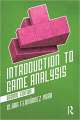 Couverture Introduction to Game Analysis Editions Routledge 2019