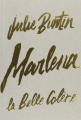 Couverture Marlena Editions La Belle Colère 2018