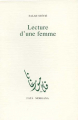 Couverture Lecture d'une femme Editions Fata Morgana 1988