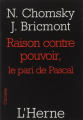Couverture Raison contre pouvoir : Le pari de Pascal Editions de L'Herne (Carnets) 2009