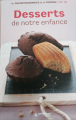 Couverture Desserts de notre enfance Editions Mondadori 2007