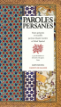 Couverture Paroles persanes Editions Albin Michel 2012