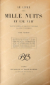 Couverture Le Livre des mille nuits et une nuit, tome 03 Editions de la Revue Blanche 1900