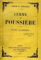 Couverture Germe et poussière : Trois causeries Editions Charpentier 1891