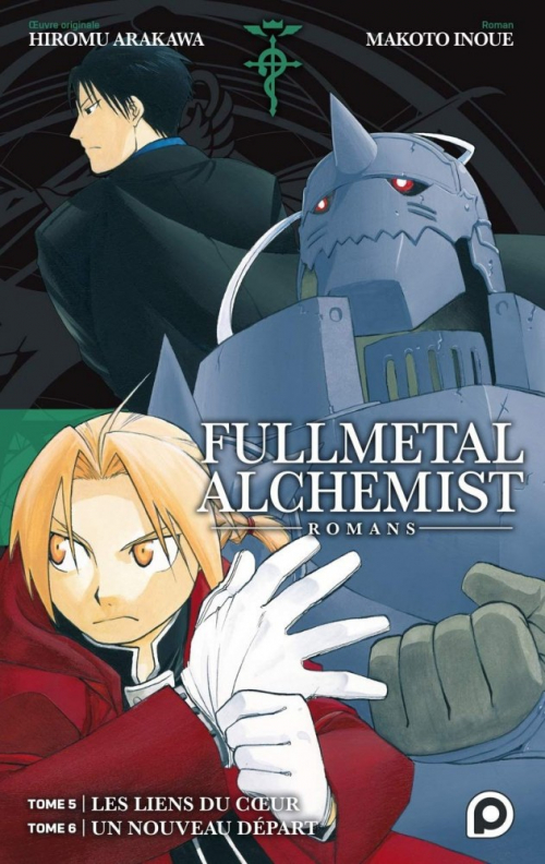 Couverture Fullmetal Alchemist (roman), double, tomes 5 et 6 : Les liens du coeur, Un nouveau départ